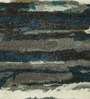 Blue Abstract Wool And Viscose 8 ft x 10 ft Hand Tufted Carpet
