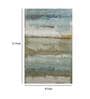 Blue Abstract Wool And Viscose 8 ft x 10 ft Hand Tufted Carpet