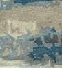 Blue Abstract Wool And Viscose 8 ft x 10 ft Hand Tufted Carpet