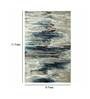 Blue Abstract Wool And Viscose 8 ft x 10 ft Hand Tufted Carpet