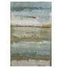 Blue Abstract Wool And Viscose 8 ft x 10 ft Hand Tufted Carpet