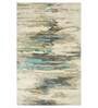 Grey Abstract Wool And Viscose 8 ft x 10 ft Hand Tufted Carpet
