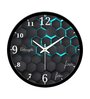 Abstract Hexagonal Designer Purple Plastic Wall Clock
