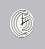 White MDF Abstract HurricaneWooden Modern Wall Clock