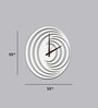 White MDF Abstract HurricaneWooden Modern Wall Clock