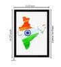 Abstract India Map Framed Canvas Art Print