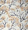 Orange Floral 210 TC Cotton 1 Double Bedsheet with 2 Pillow Covers