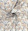Orange Floral 210 TC Cotton 1 Double Bedsheet with 2 Pillow Covers