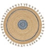 Abstract Jute 3 Ft X 3 Ft Hand Woven Dhurrie