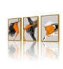 Abstract Landscape Framed Wall Art Prints Gold Elk Leaf Canvas Interior Paintings Wall Art Pictures