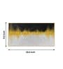 Abstract Marble Golden Black Glass Finish Horizontal Wall Art