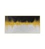 Abstract Marble Golden Black Glass Finish Horizontal Wall Art