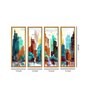 Modern Multicolour Canvas Framed Art Panel Set of 4