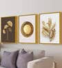 Abstract Modern Golden Leaf Wall Art Luxury Circle Poster Print Nordic Framed Wall Art Prints