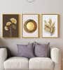 Abstract Modern Golden Leaf Wall Art Luxury Circle Poster Print Nordic Framed Wall Art Prints