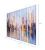 White MDF Unframed Abstract Art Panel Set of 5