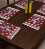 Abstract Multicolor  (19x13) Cotton Placemat (Set of 6)