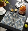 Abstract Multicolor (12 x 17.5) Satin (Set of 6) Placemats