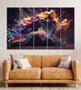 Abstract Multicolour MDF (Set of 5) Art Panels
