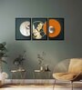 Abstract Nordic Multicolour Canvas & MDF (Set of 3) Framed Art Panels