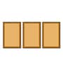Abstract Nordic Multicolour Canvas & MDF (Set of 3) Framed Art Panels