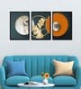 Abstract Nordic Multicolour Canvas & MDF (Set of 3) Framed Art Panels