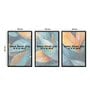 Abstract Nordic Multicolour Canvas & MDF (Set of 3) Framed Art Panels