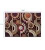 Brown Geometric Polyester 3 ft x 5 ft Machine Made Carpet