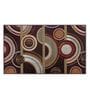 Brown Geometric Polyester 4 ft x 6 ft Machine Made Carpet