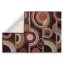 Brown Geometric Polyester 4 ft x 6 ft Machine Made Carpet