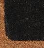 Black Coir Slogan Pattern 30X18 Inch Stain Resistant Door Mat