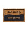 Black Coir Slogan Pattern 30X18 Inch Stain Resistant Door Mat