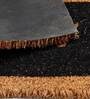 Black Coir Slogan Pattern 30X18 Inch Stain Resistant Door Mat