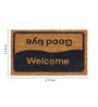 Black Coir Slogan Pattern 30X18 Inch Stain Resistant Door Mat