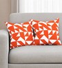 Cotton Geometric Pattern 16x16 Inch Cushion Covers (Set Of 2)