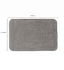 Grey Floral Cotton 24x18 Inches AntiSkid Bath Mat (Set of 2)