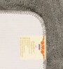 Grey Floral Cotton 24x18 Inches AntiSkid Bath Mat (Set of 2)