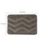 Grey Solid Cotton 24x18 Inches AntiSkid Bath Mats (Set of 2)
