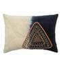 Blue Textured Cotton 16 x 24 Inches Embroidered Cushion Cover Blue Textured Cotton 16 x 24 Inches Embroidered Cushion Cover
