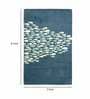 Blue Wool And Viscose Abstract  3ft x 8ft Hand Tufted Carpet