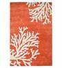 Red Wool Abstract 5 x 8 Feet Hand Tufted Carpet