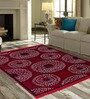 Maroon Persian Chenille 5 ft x 7 ft Machine Made Carpet