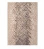 Beige Polyester Abstract 4 x 6 Feet Machine Made Carpet Rug