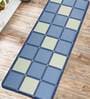 Geometric Pattern Microfibre 6 X 2 Feet Machine Made Hallway Runner