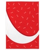 Abstract Pattern- Medium Red & White Fabric Dog Blanket