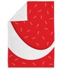 Abstract Pattern- Medium Red & White Fabric Dog Blanket