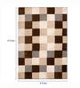 Brown Microfibre Geometrical 4 x 6 Feet Machine Made Carpet