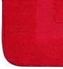 Red Solid Microfibre 28x18 Inches AntiSkid Bath Mat (Set of 2)