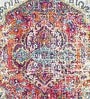 Blue Persian Polyester 4 ft x 6 ft Machine Made Carpet