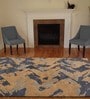 Grey Abstract Polyester 3 ft x 5 ft Hand Tufted Carpet